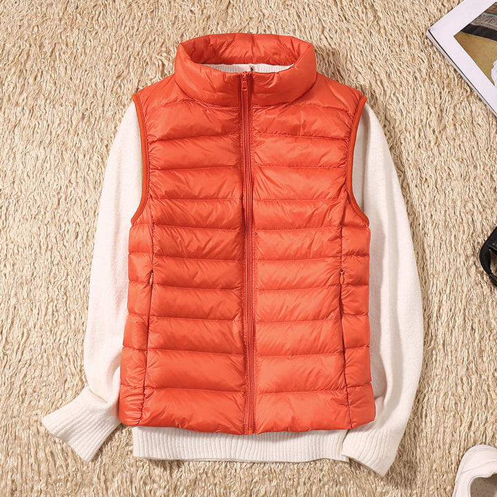 Galora – Nuovo gilet primaverile con piume d’anatra bianche