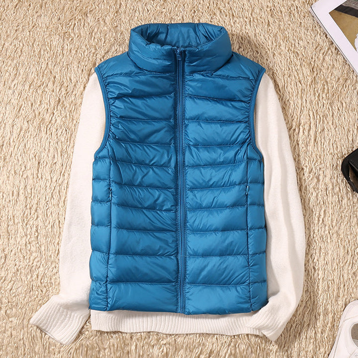 Galora – Nuovo gilet primaverile con piume d’anatra bianche