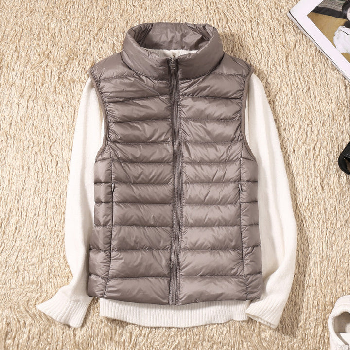 Galora – Nuovo gilet primaverile con piume d’anatra bianche
