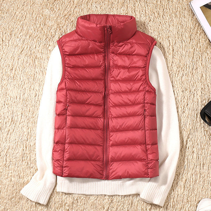 Galora – Nuovo gilet primaverile con piume d’anatra bianche