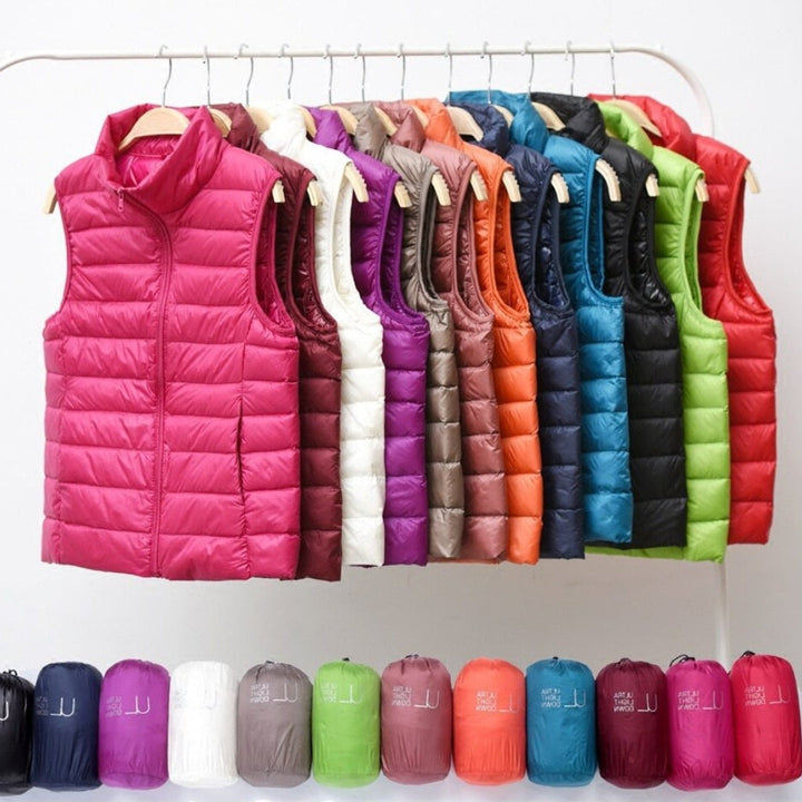 Galora – Nuovo gilet primaverile con piume d’anatra bianche